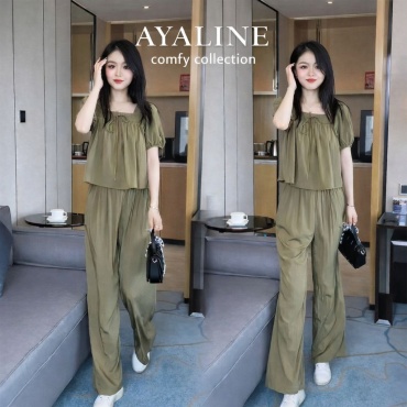 Костюм повседневный AYALINE хаки, зеленый