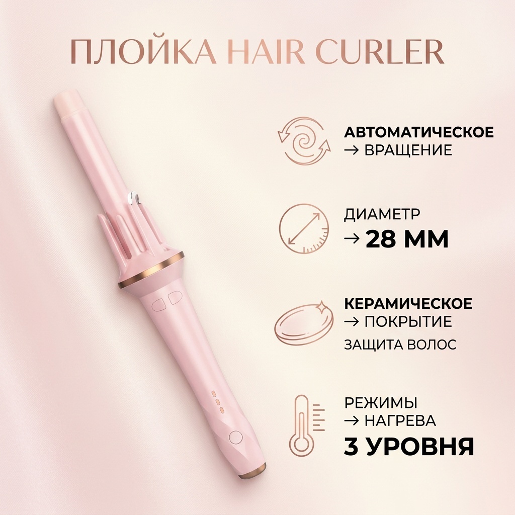 Hair Curler автоматическая плойка 28 мм