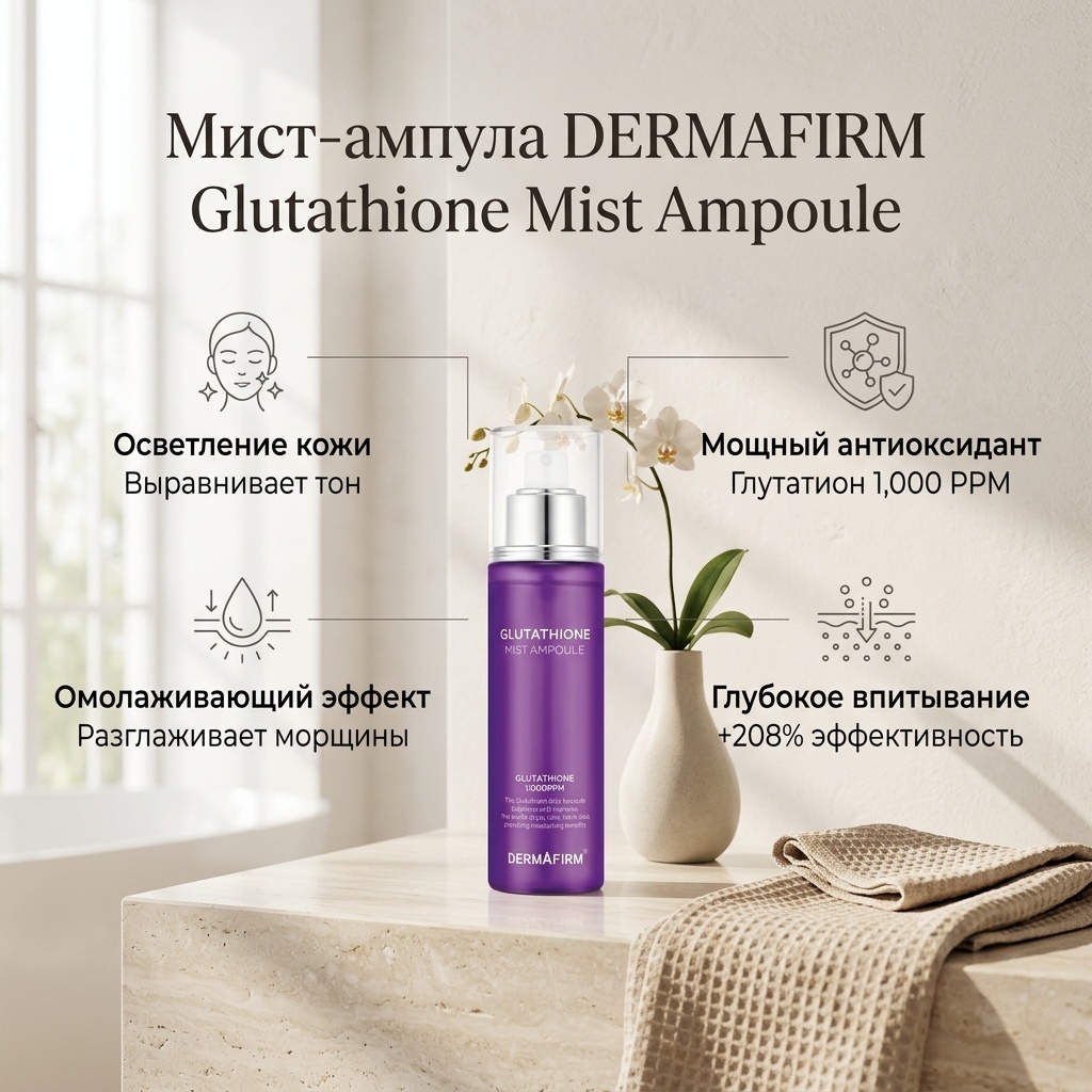 Купить DERMAFIRM мист Glutathione Mist Ampoule 100 мл в Алматы – Магазин на