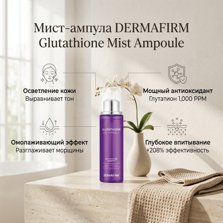 Купить DERMAFIRM мист Glutathione Mist Ampoule 100 мл в Алматы – Магазин на
