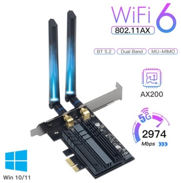 Wi-Fi адаптер Fenvi Fenvi AX200 Wifi 6, Bluetooth 5.2