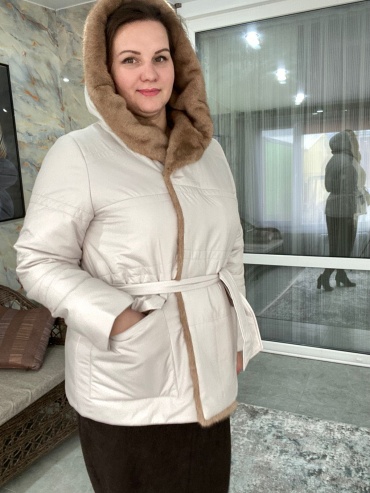 Зимняя куртка POTYS молочный