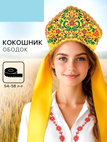 Кокошник кокошник «Русская краса» размер универсальный, 1 шт