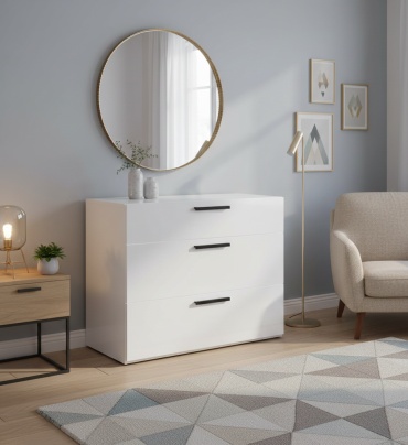 Комод Шатура Chelsea, 88.8x45.8x71 см, белый