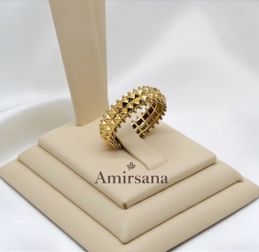 Кольцо Amirsana (кольцо «Шипы») 508731 размер 17 вес 1.98 г золото, без вставок