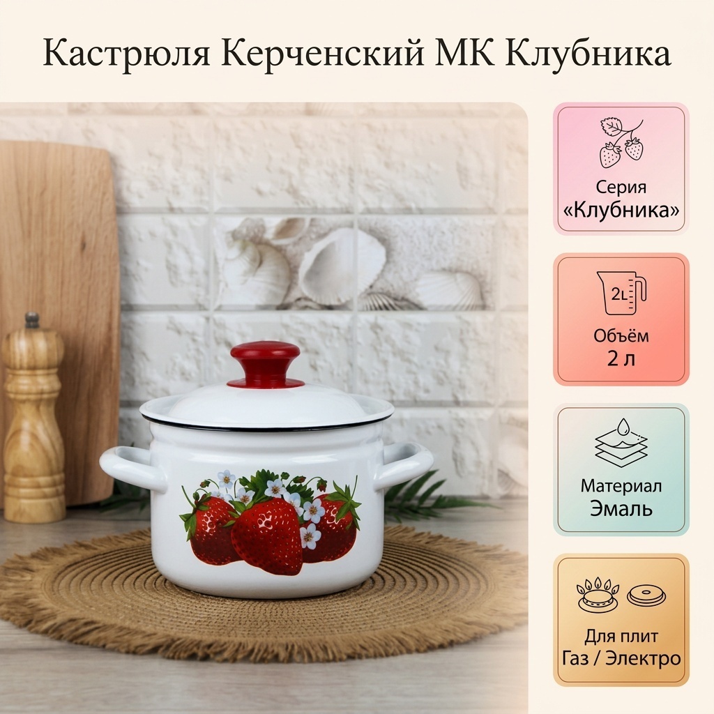 Кастрюля 2 л, Керченский МК 41704-102/6-СА эмаль