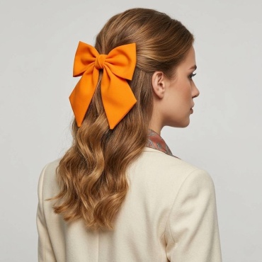 Lilibet accessories заколка бант Classic 1 шт, оранжевый maxi