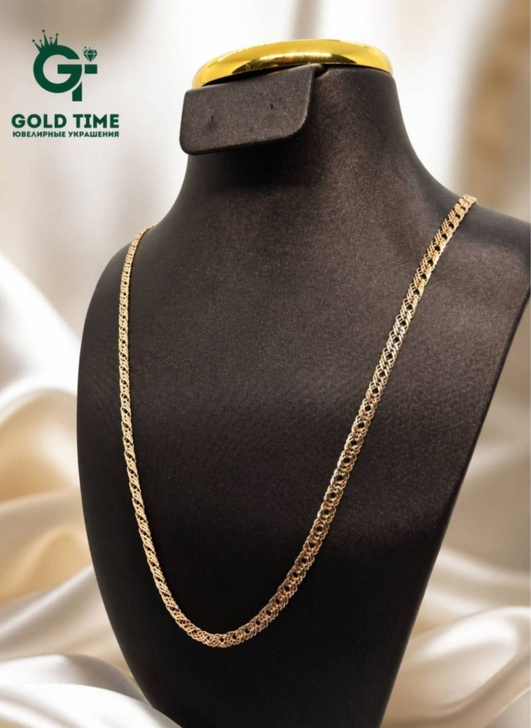 GOLD TIME 009472132 длина 55 см, вес 3.75 г золото, плетение тройной ромб