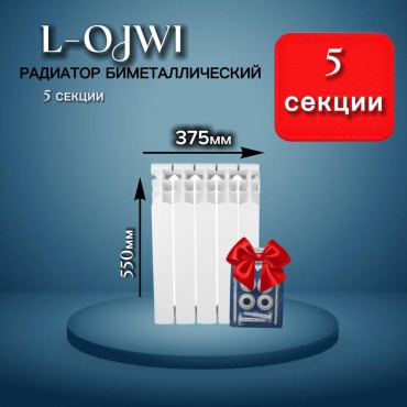 L-OJWI секционный L500/100 биметаллический 375х550 мм