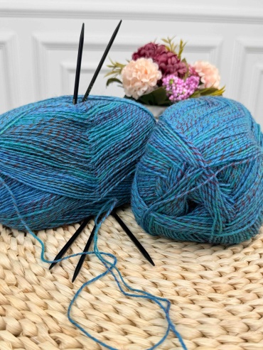 Моток Дом пряжи Regia Calzetteria Sock yarn 4-ply Бирюзовый мулин 420 м 100 г