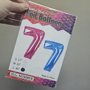 Воздушный шар Foil Balloon однотонный 1 шт, голубой