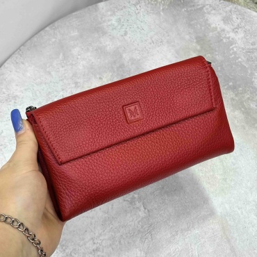 Кошелек Magic BAGS натуральная кожа красный