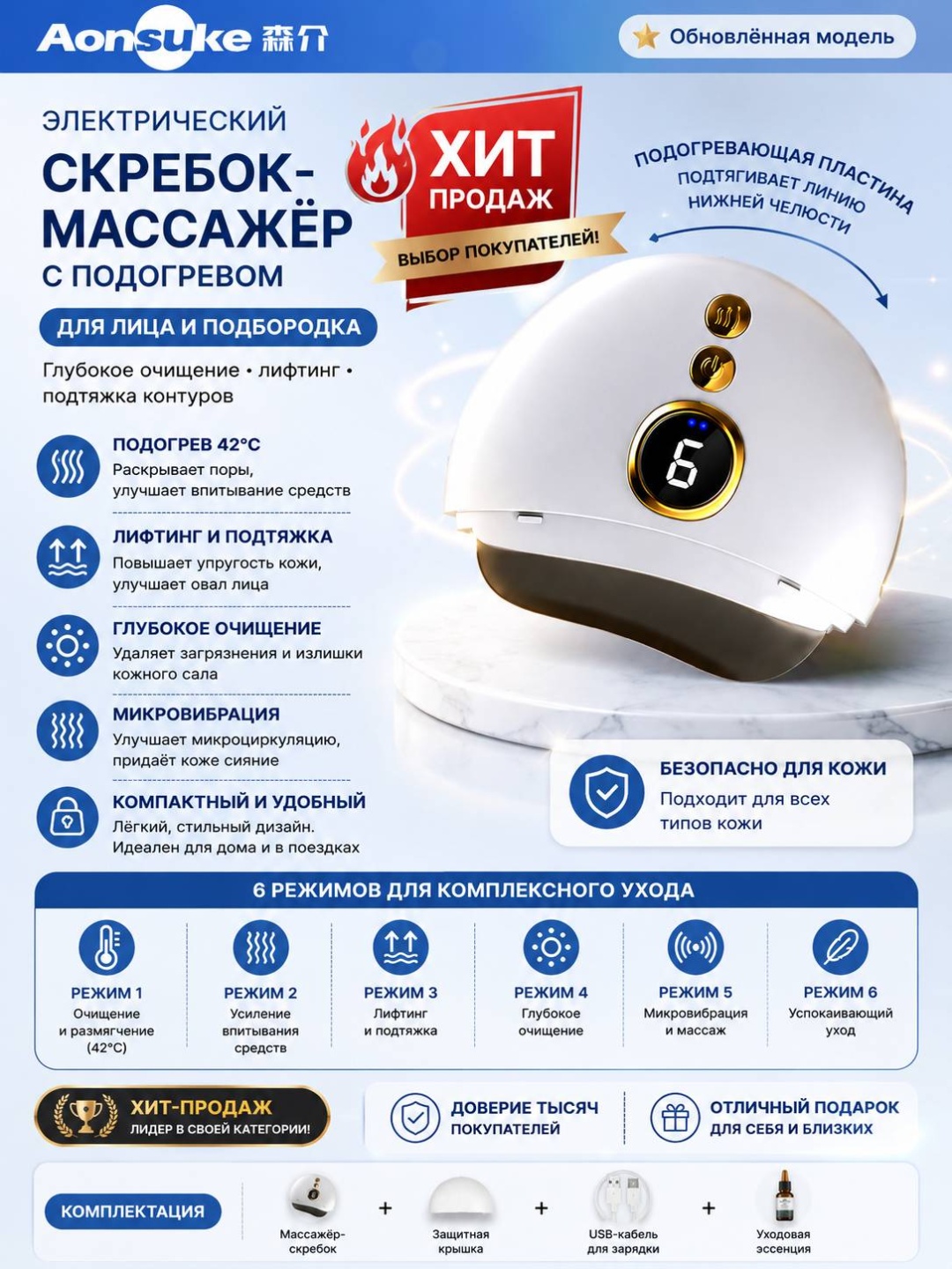 Aonrsuke электрический массажер гуаша