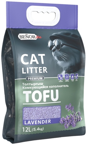 SENORita Lavender Тофу комкующийся 12 л 5.4 кг