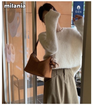Сумка хобо Milania искусственная замша рыже-коричневый