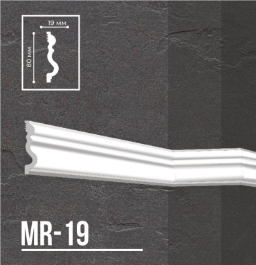MARRIONI молдинг MR19, 200х8х1.9 см, дюрополимер