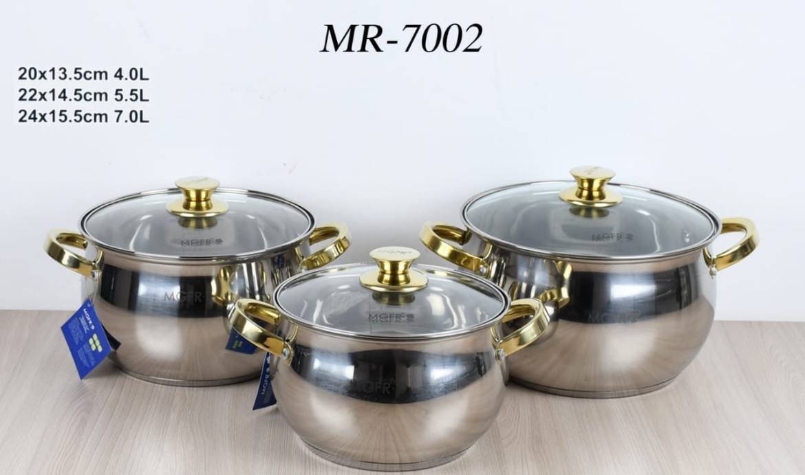Набор кастрюль MGFR Набор кастрюль MR-7002 — стиль, качество и удобство! 6 в 1