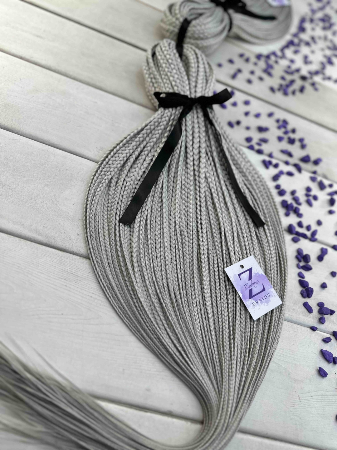 ZUKINA BRAIDS косички серый женский