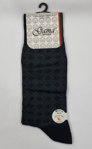 Носки Gama 1 пара черный, зеленый 42-44