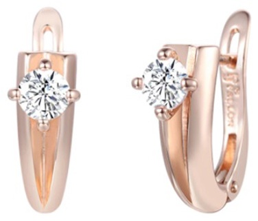 Серьги iStyle бижутерный сплав, цирконий