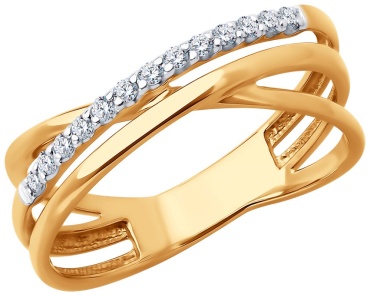 Diamant 2640944 размер 18.5 вес 2.451 г золото, фианит