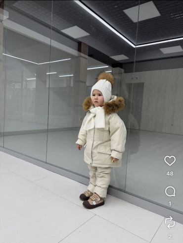Комплект с комбинезоном белый