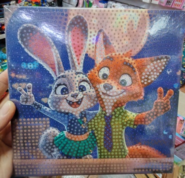 Алмазная мозаика Зверополис рандом 1шт 20x20 см