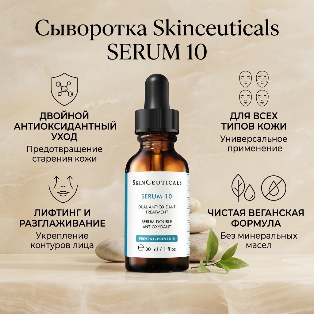 Skinceuticals сыворотка Skinceuticals serum 10 для лица 30 мл