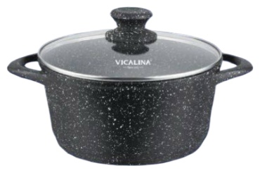 Кастрюля 8.6 л, VL-0128 гранит