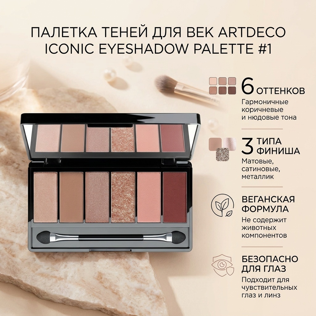 ArtDeco тени сухие Iconic Eyeshadow Palette #1