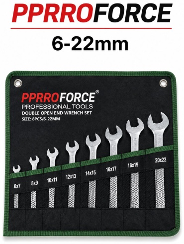 PPRRO FORCE набор ключей рожковый 6-22 мм Prf-8pcs , 8 шт