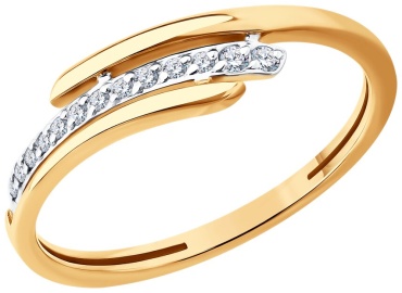Diamant Красное 585 размер 19 вес 1.52 г золото, фианит