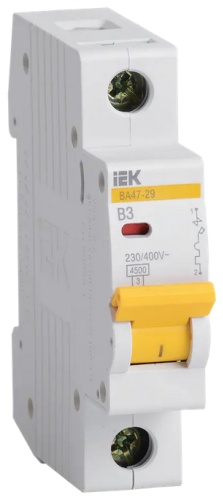 IEK автоматический выключатель 1P 3 A, 4.5 кА, 230 В