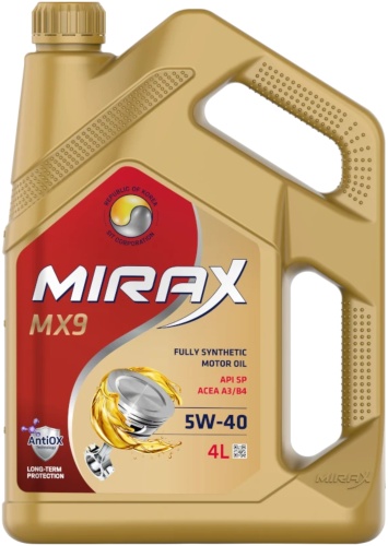 Синтетическое Mirax MX9 5W-40 4 л