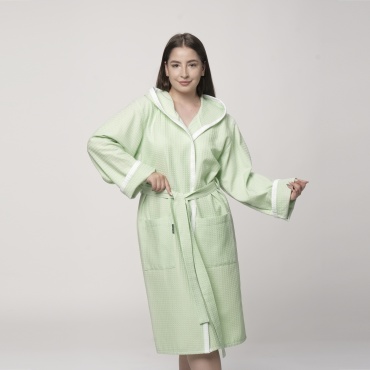 Вафельный халат Gefen home textile салатовый
