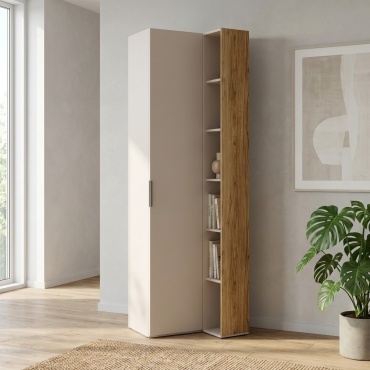 Распашной шкаф Шатура Soho FCE-02.DS/DT, 69.2x232.6х60.8 см, бежевый