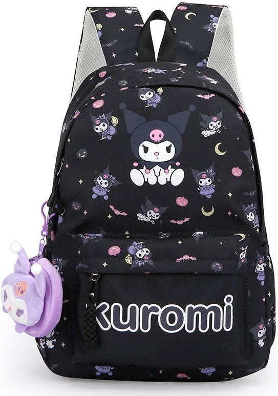 Рюкзак Kuromi текстиль, нейлон черный
