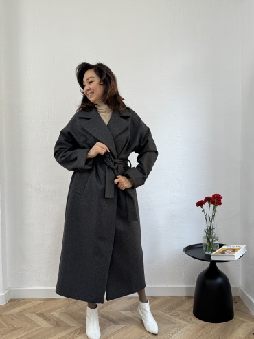 Пальто Sara Fashion серый