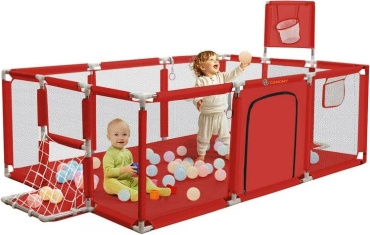 Игровой манеж 130x130x60 см, красный