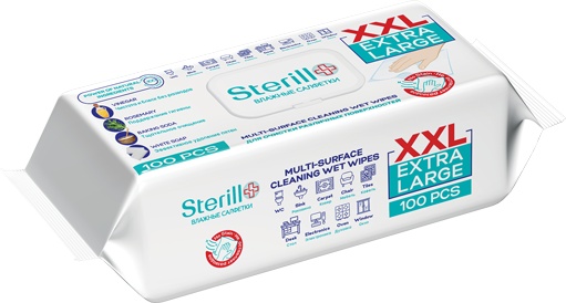 Влажные салфетки Sterill XXL 100 шт