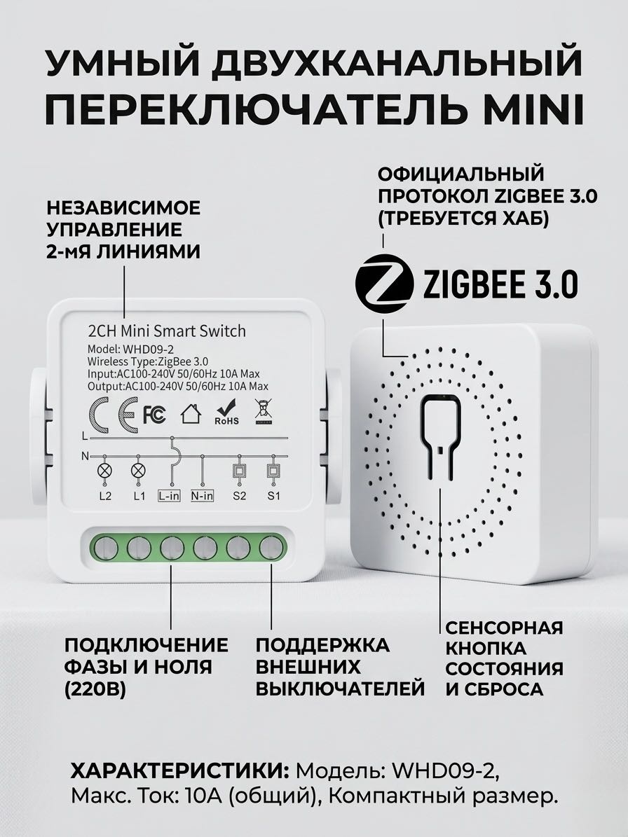 Tuya модуль управления WHD02-2