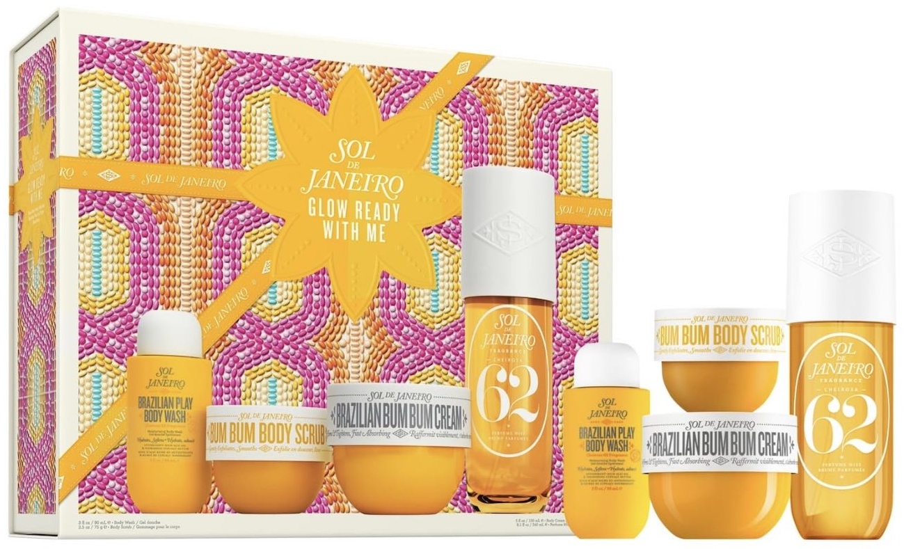 Sol de Janeiro Glow Ready With Me Bum Bum Body Routine Gift Set набор по уходу за волосами и телом для женщин