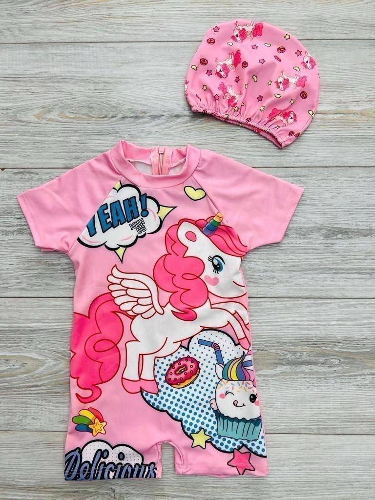Слитный купальник Murat Baby белый, бежевый