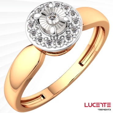 Lucente Бриллианты Якутии RIN-LU-585-456131-175 размер 17.5 вес 1.48 г золото, бриллиант