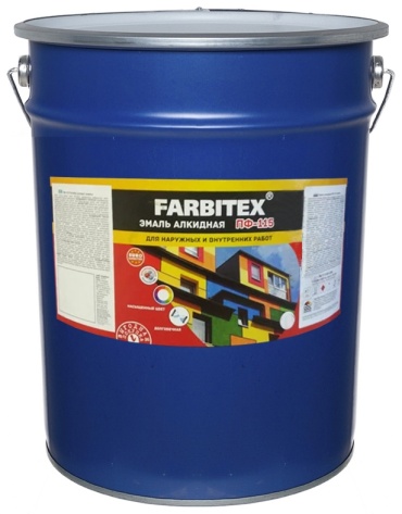 FARBITEX эмаль глянцевая ПФ-115 20 кг, тон голубой
