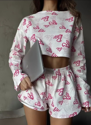 Костюм повседневный FASHION белый, розовый