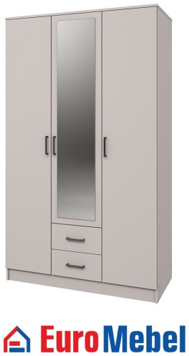 Распашной шкаф Euromebel Хюгге, 00072580, 120.2x205.5х54.3 см, бежевый