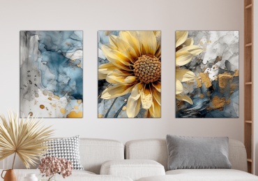 Room Art KZ модульная картина Интерьерная картина цветы 200x100 см