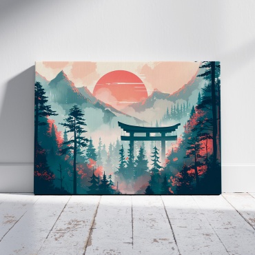 PEMIKAN CRAFT картина Японский пейзаж 90x60 см
