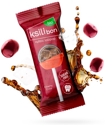 Конфеты леденцы Erin Haiden Xylitol lollipop cherry cola 70 г